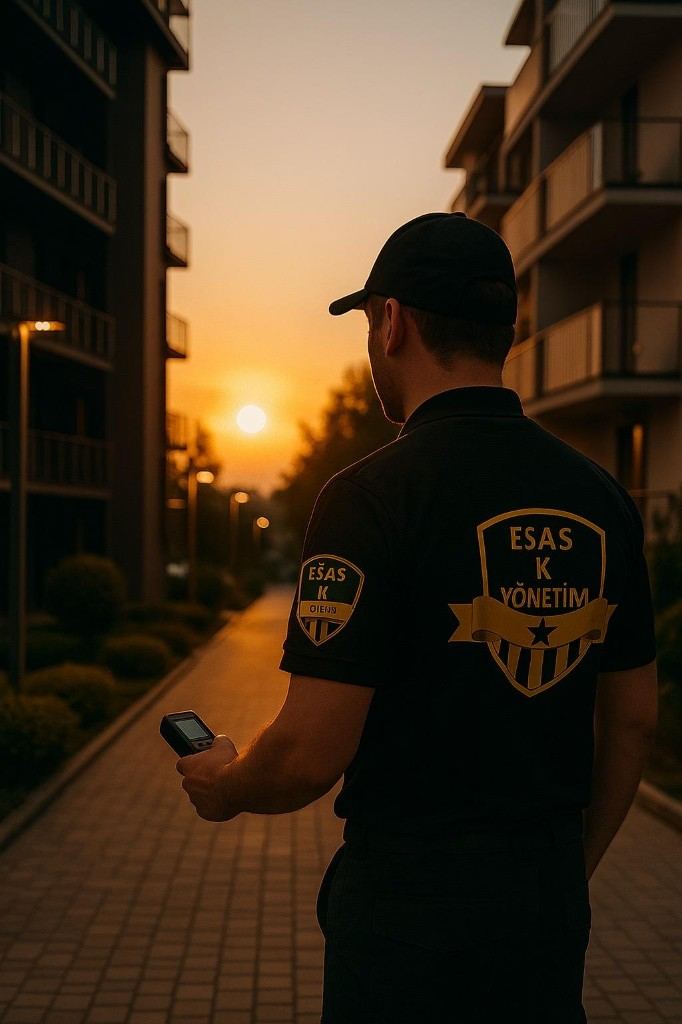 Esas K Yönetim özel güvenlik hizmetini temsil eden kurumsal görsel